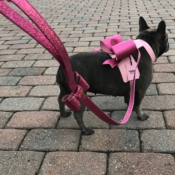 MOSHIQA Christian Cowan Pink Glitter Dog Harness - Picture 2 of 16